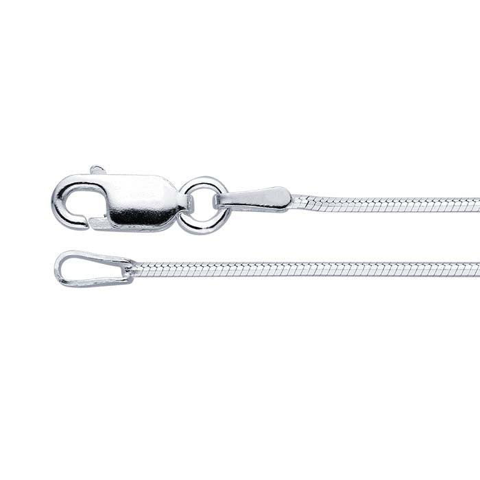 Sterling Silver Eight-Sided Seamed Snake Chain