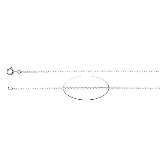 Sterling Silver Flat Oval Cable Chain