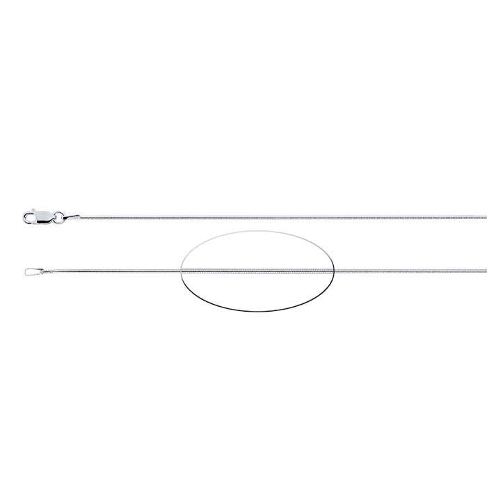 Sterling Silver Round Seamed Snake Chain