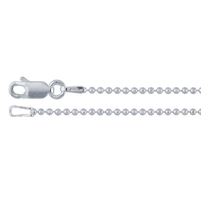 Sterling Silver Diamond-Cut Bead Chain