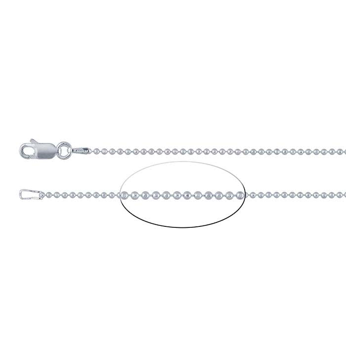 Sterling Silver Diamond-Cut Bead Chain