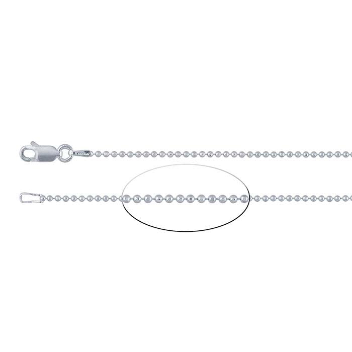 Sterling Silver Diamond-Cut Bead Chain