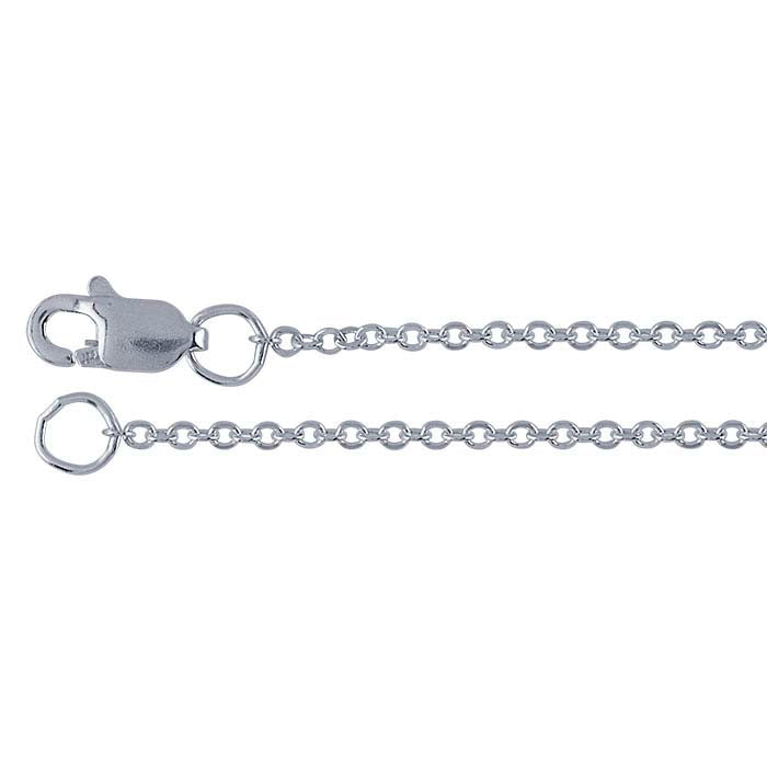 Sterling Silver Flat Round Cable Chain
