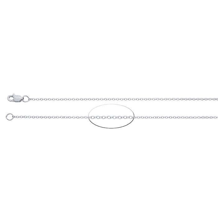 Sterling Silver Lightweight Flat Cable Chain