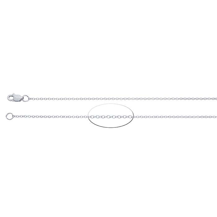 Sterling Silver Lightweight Flat Cable Chain