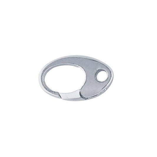 Sterling Silver Oval Push Clasp