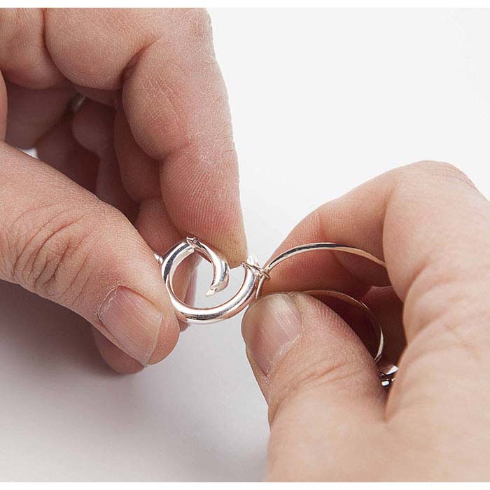 Sterling Silver Hinged Circle Charm Holder Pendant