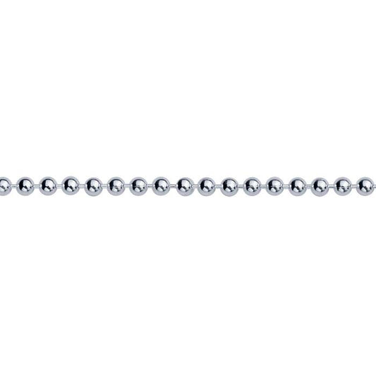 Цепочка из стерлингового серебра с бусинами 1,2 мм
