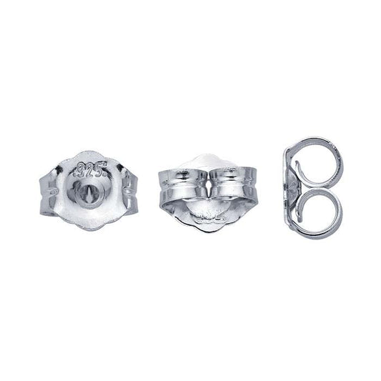 Sterling Silver Rhodium-Plated Friction Ear Nut