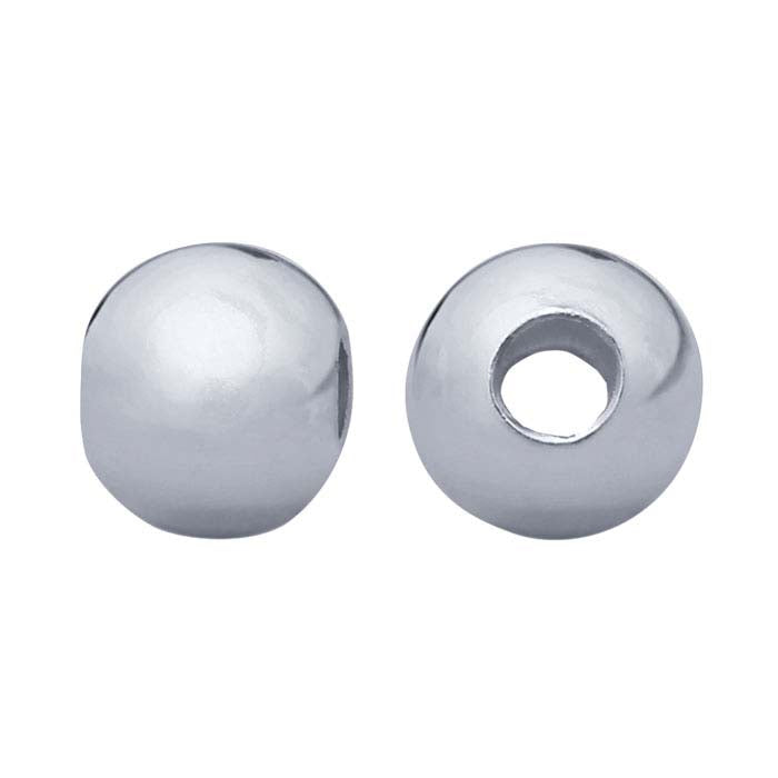 Sterling Silver Round Seamless Bead