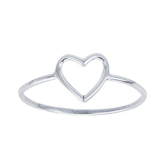 Sterling Silver Open Heart Ring