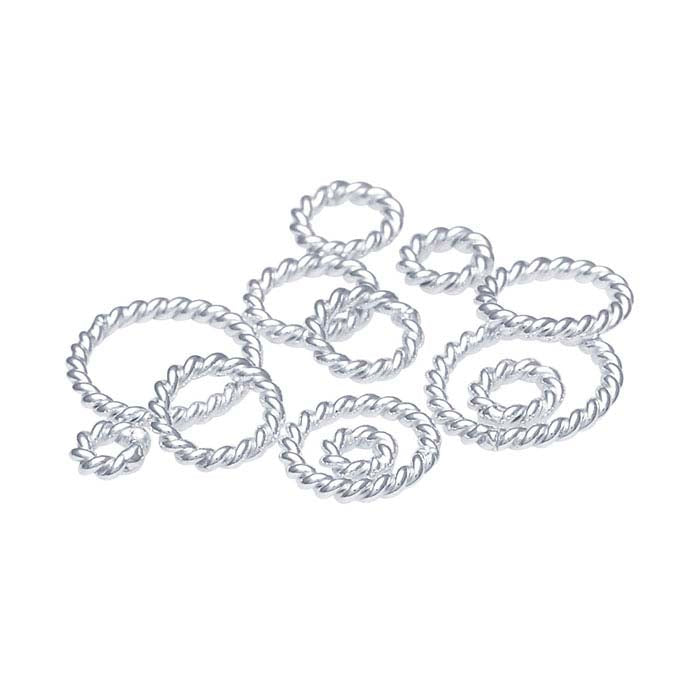 Sterling Silver Round Rope-Style Closed Ring