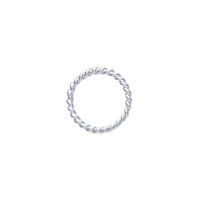 Sterling Silver Round Twist-Style Closed Ring