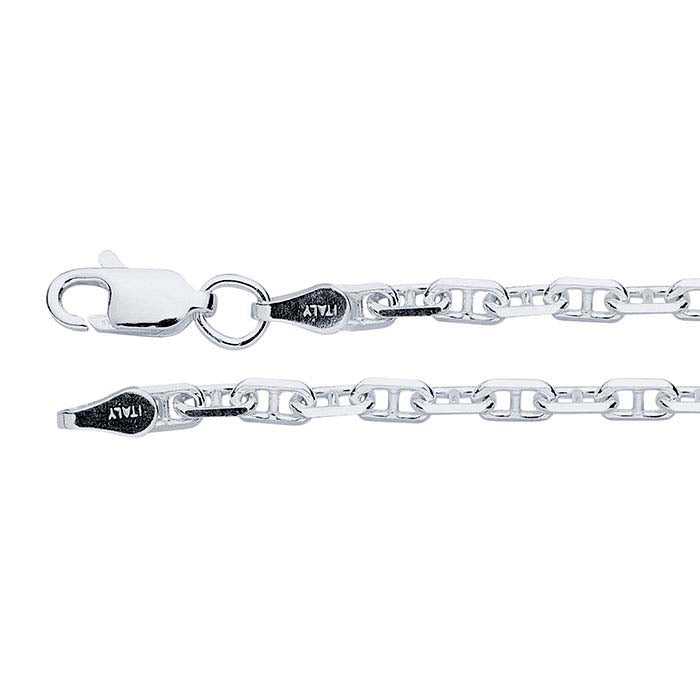 Sterling Silver Beveled Anchor Chain
