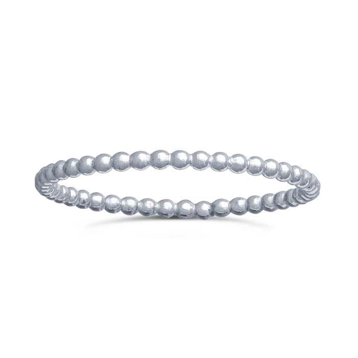 Sterling Silver Beaded Ring