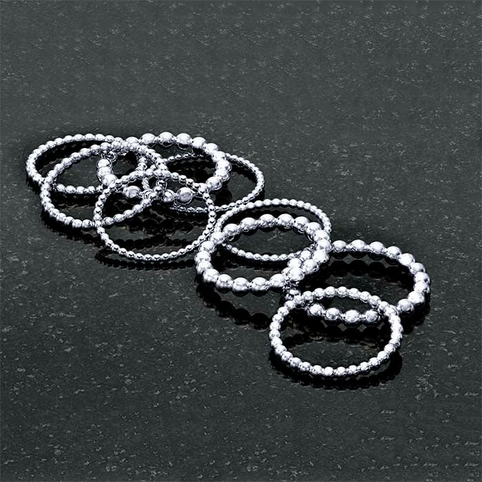Sterling Silver Beaded Ring