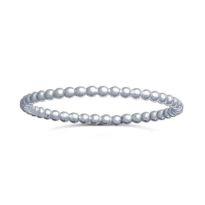Sterling Silver Beaded Ring