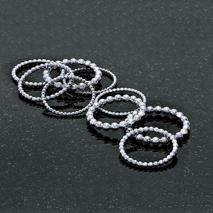 Sterling Silver Beaded Ring