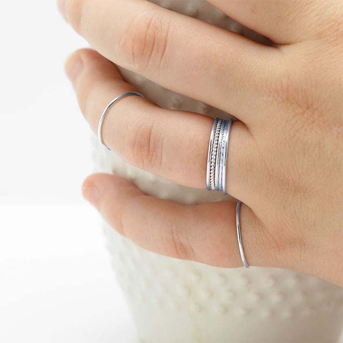 Sterling Silver Round Wire Stackable Ring