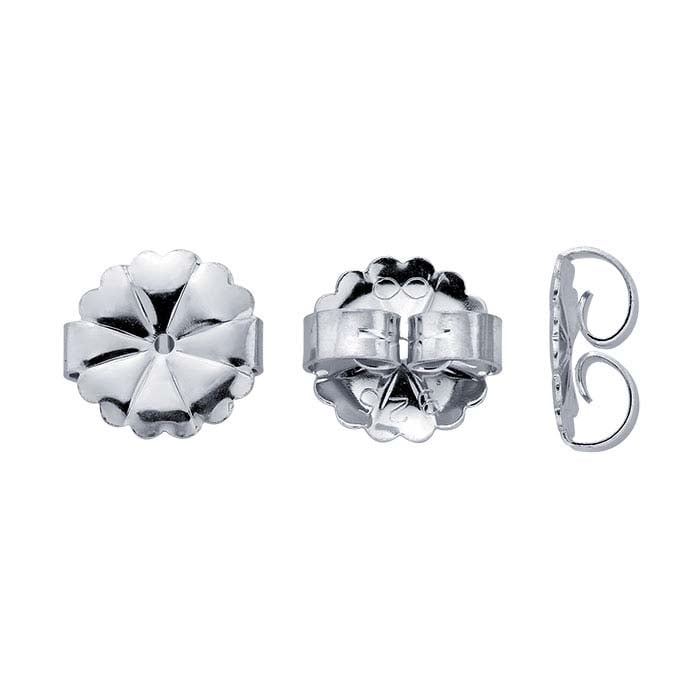 Sterling Silver Rhodium-Plated Friction Ear Nut