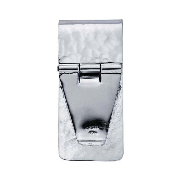 Sterling Silver Hammered Hinged Money Clip
