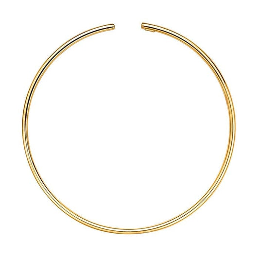 Sterling Silver Yellow Gold-Plated Flex Tube Neck Ring