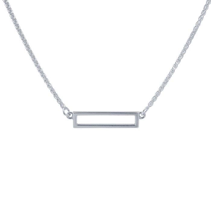 Sterling Silver Square Wheat Chain Necklace Component