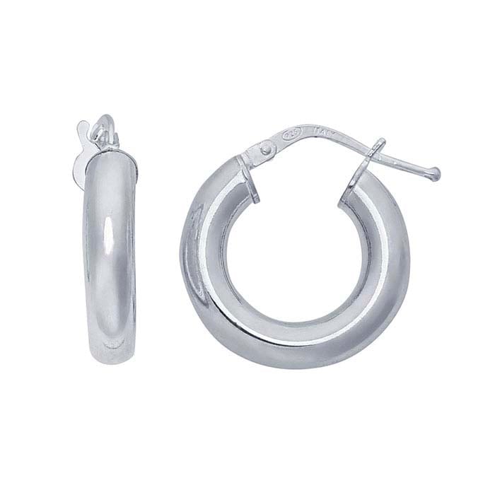 Sterling Silver Tubing Hoop Earrings