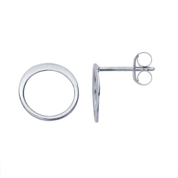 Ohrstecker aus Sterlingsilber mit offenem Kreis