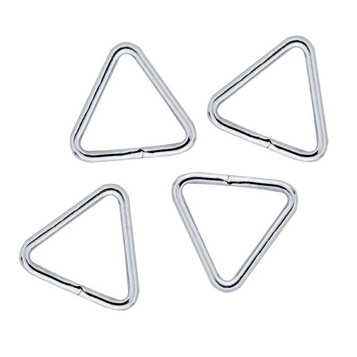 Geschlossener Dreiecksring aus Sterlingsilber, 7,5 mm