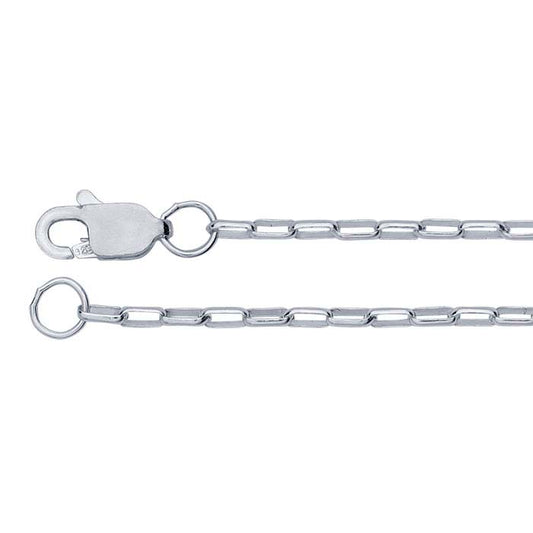 Sterling Silver Elongated Oval Rolo Chain