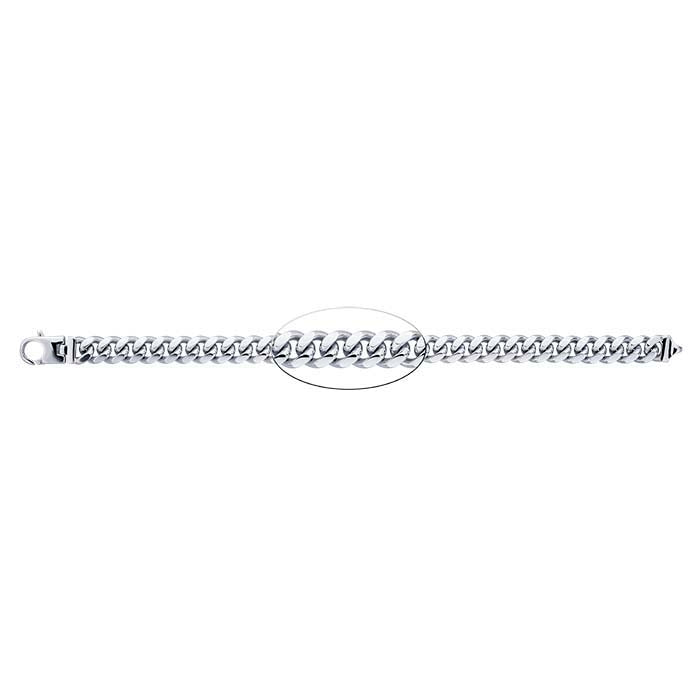 Sterling Silver Diamond-Cut Curb Chain Bracelet