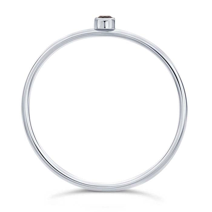 Sterling Silver Black CZ-Set Ring