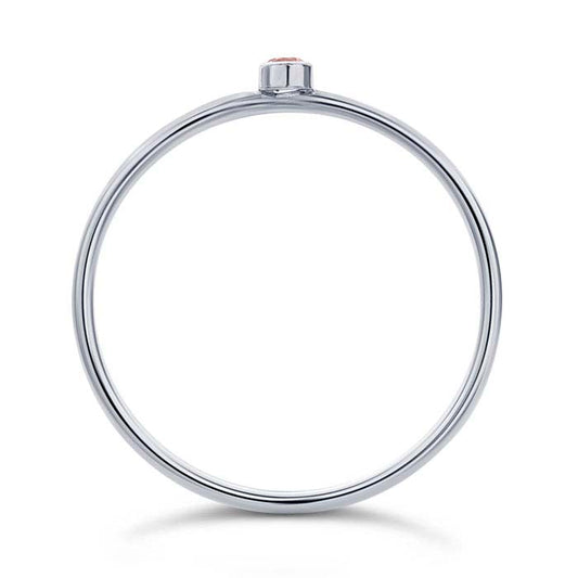 Ring aus Sterlingsilber mit rosa Zirkonia