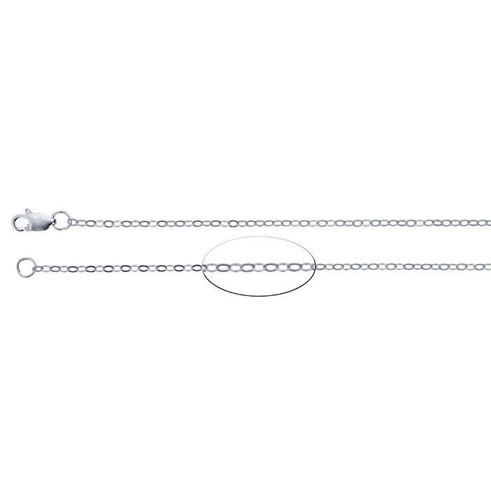 Sterling Silver Flat Oval Cable Chain