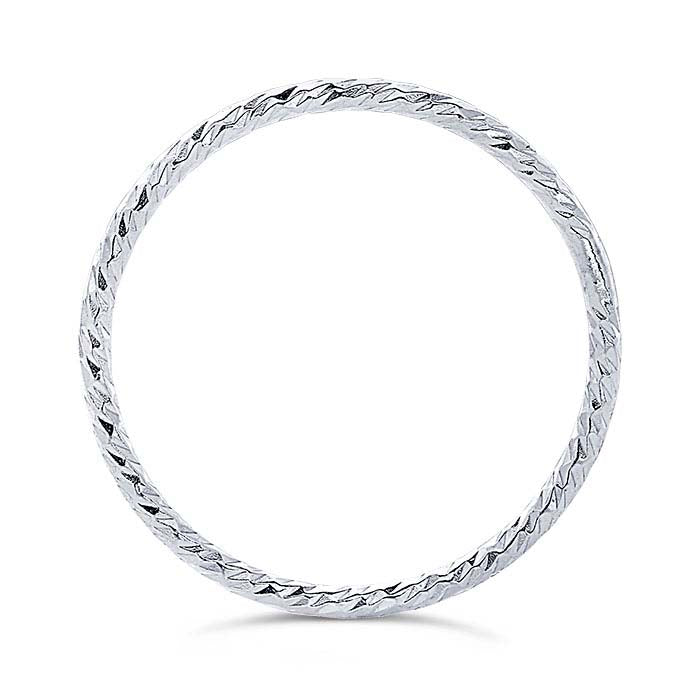 Sterling Silver Sparkle-Wire Stackable Ring