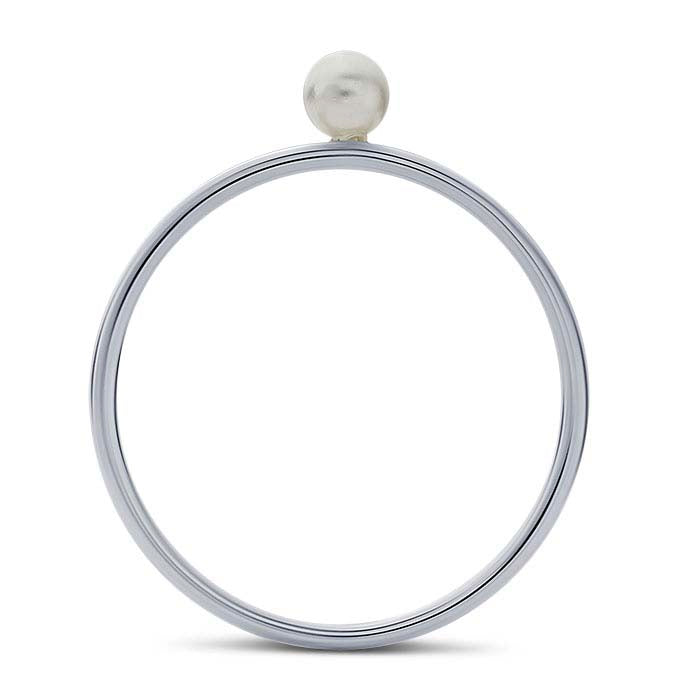 Bague en argent sterling sertie de perles