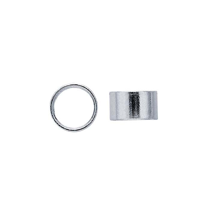 Sterling Silver Lightweight Round Tube Bezel Settings, Cast