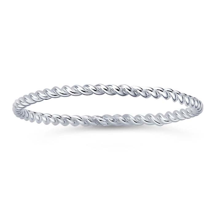 Sterling Silver Twist-Wire Stackable Ring