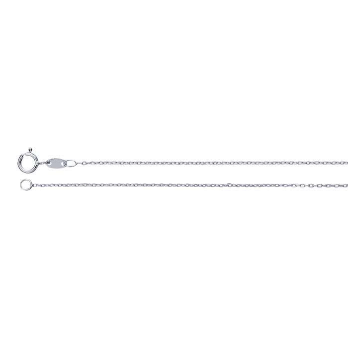 Sterling Silver . Diamond-Cut Oval Cable Chain