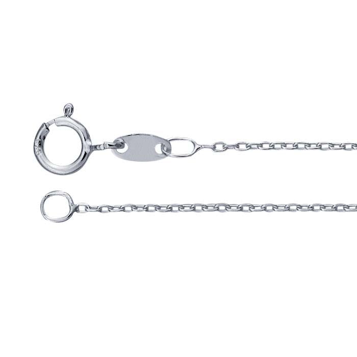 Sterling Silver . Diamond-Cut Oval Cable Chain