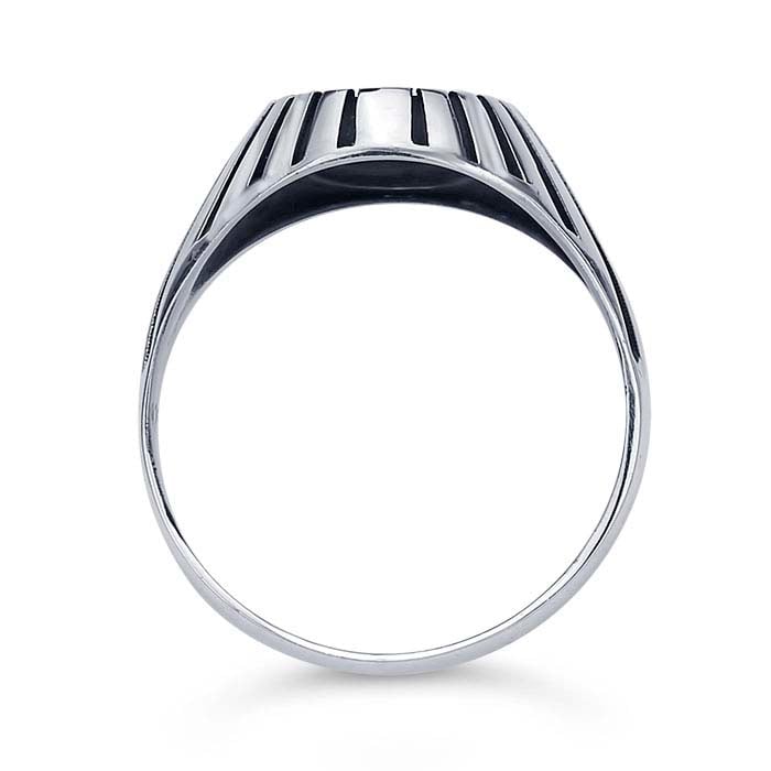 スターリングシルバー リッジ付き 12 x 10mm オーバル カボション リングマウント