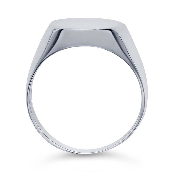 スターリングシルバー 18 x 15mm オーバル シグネットリング