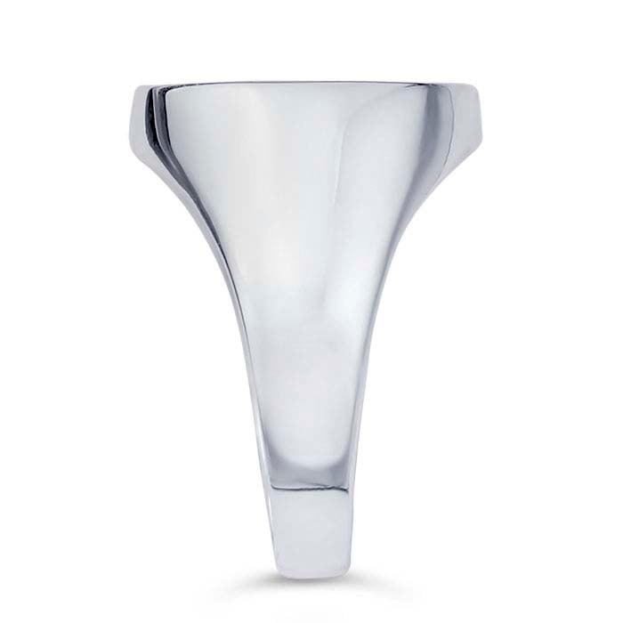 スターリングシルバー 18 x 15mm オーバル シグネットリング