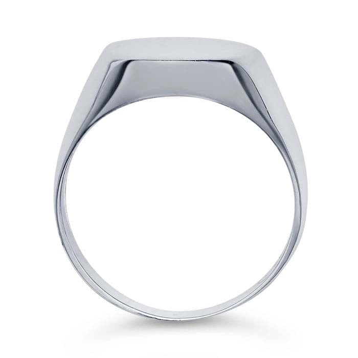 スターリングシルバー 18 x 15mm オーバル シグネットリング