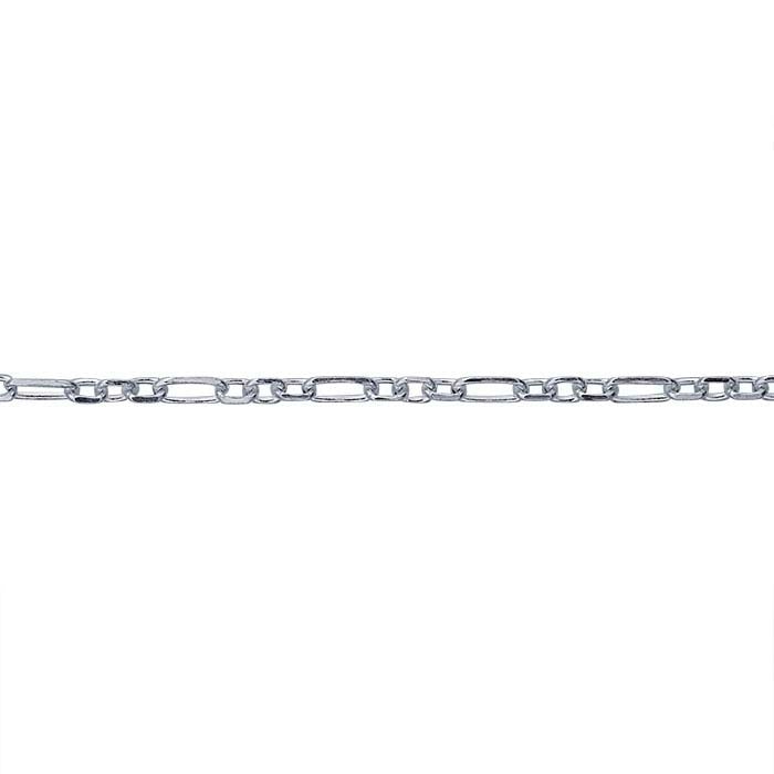 Sterling Silver Beveled Long & Short Chain