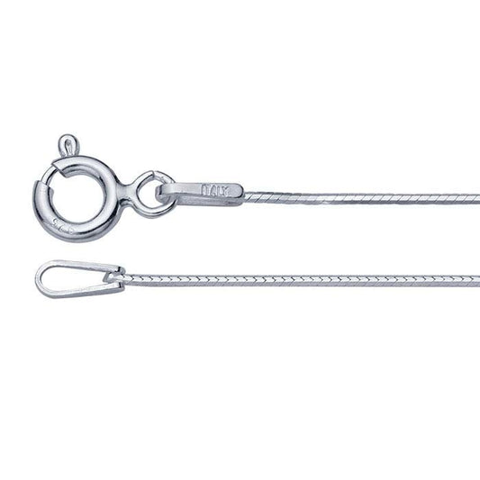 Sterling Silver Eight-Sided Seamed Snake Chain