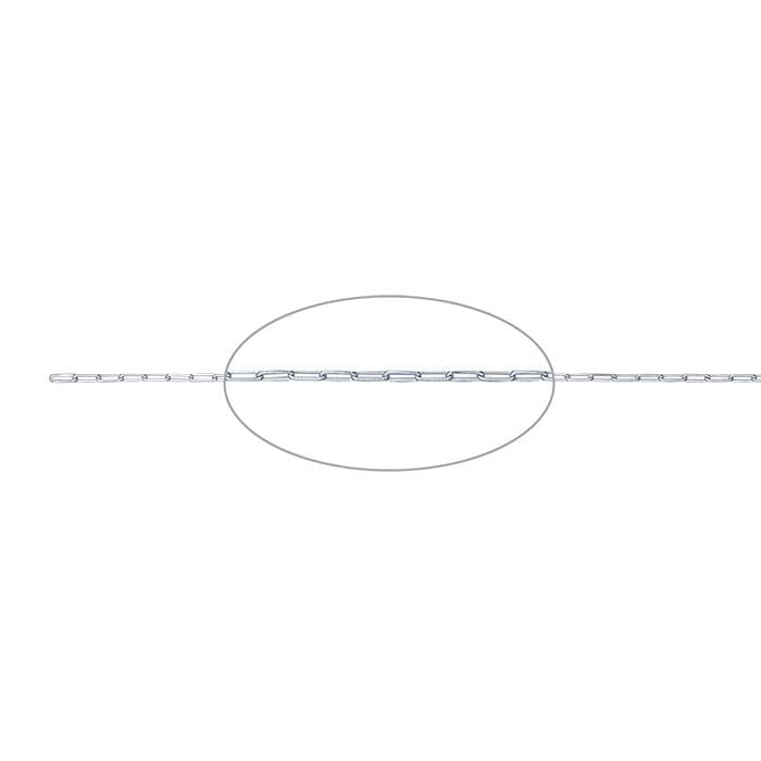 Sterling Silver Beveled Oval Cable Chain