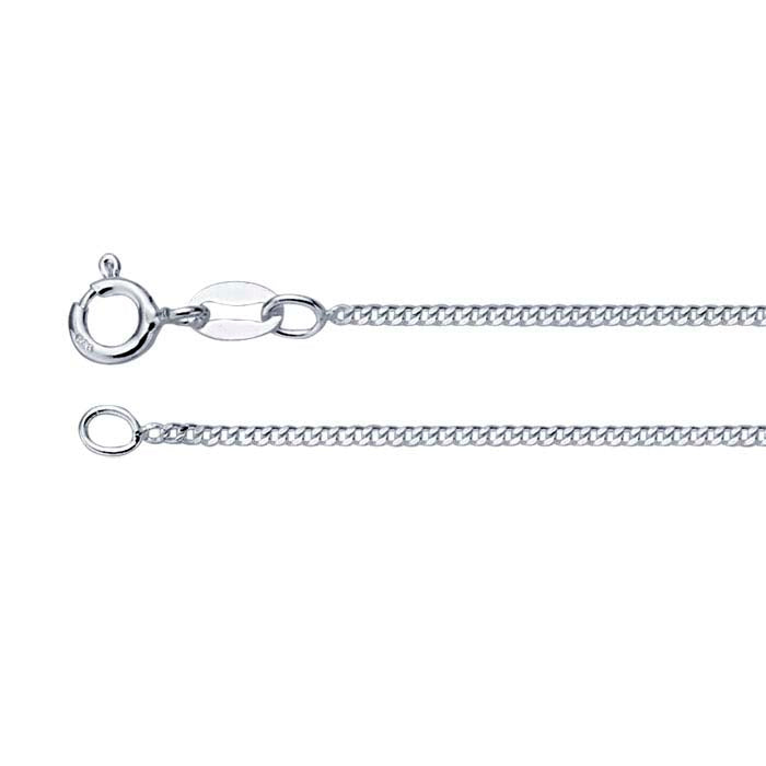 Sterling Silver Diamond-Cut Curb Chain