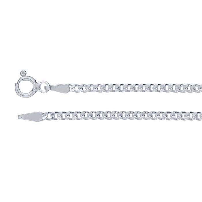 Sterling Silver Diamond-Cut Curb Chain